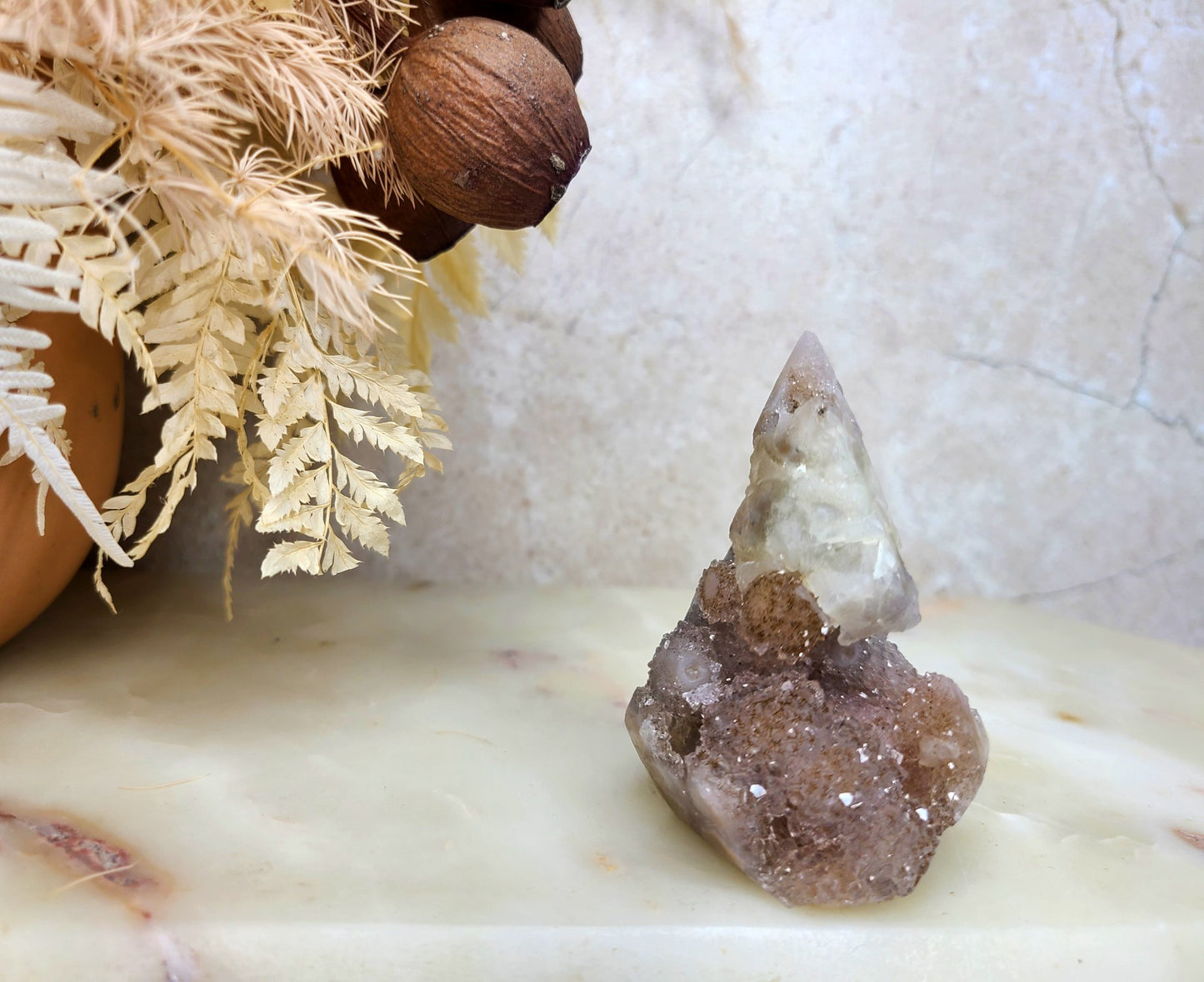 Pink Amethyst Druzy Diamond