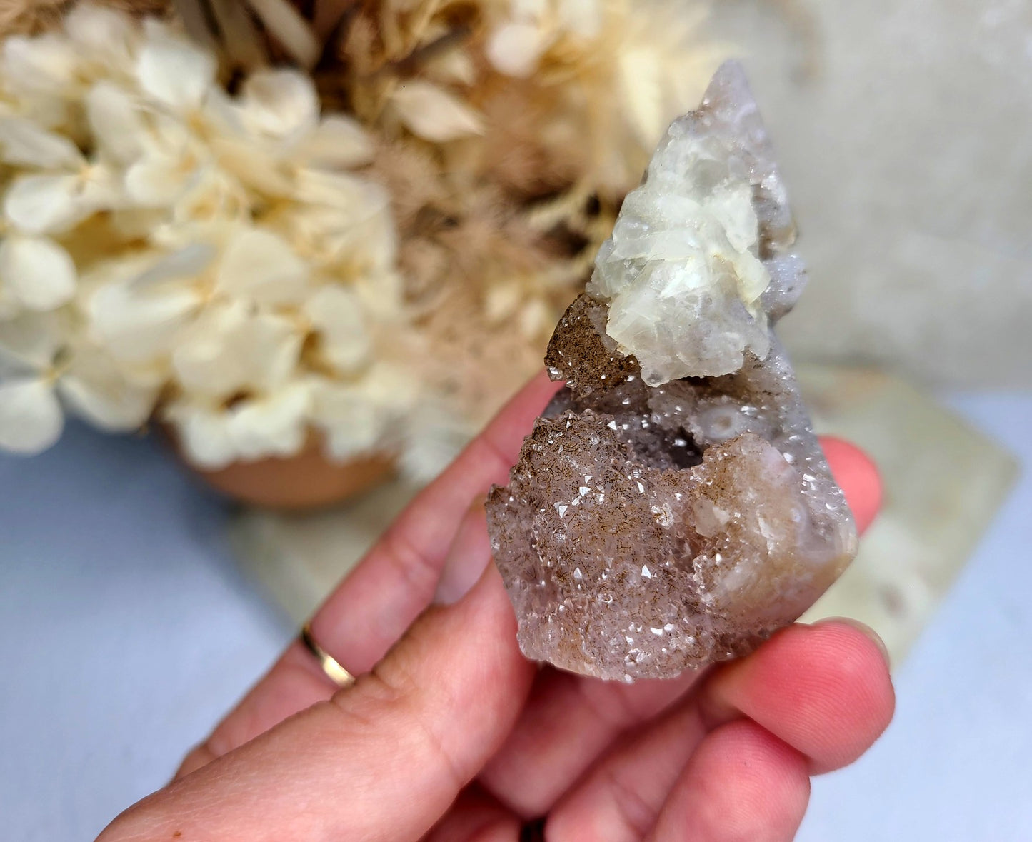 Pink Amethyst Druzy Diamond