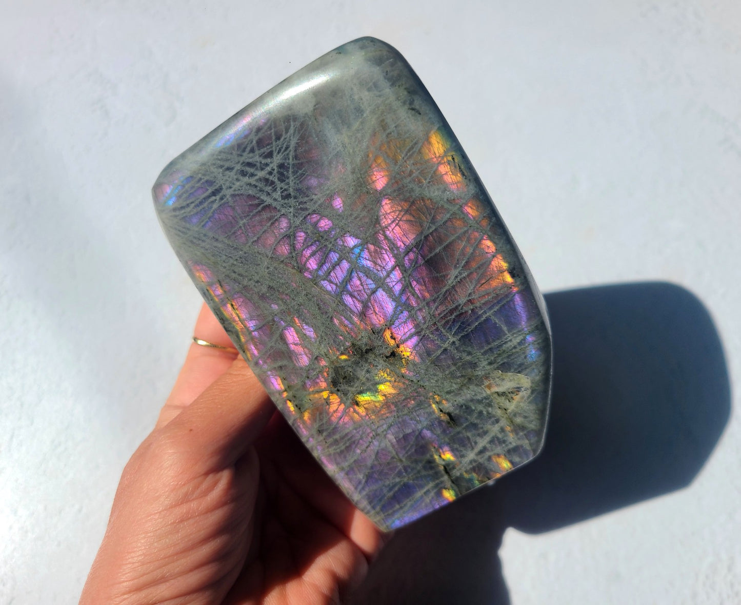 Purple Labradorite Standing Free Form 09