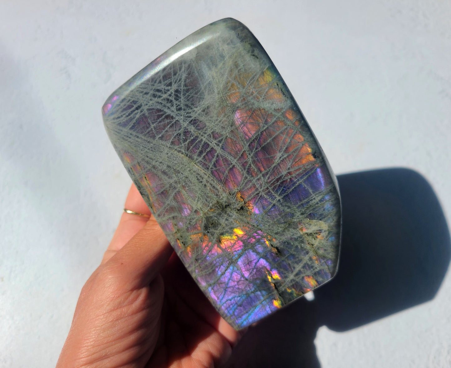 Purple Labradorite Standing Free Form 09