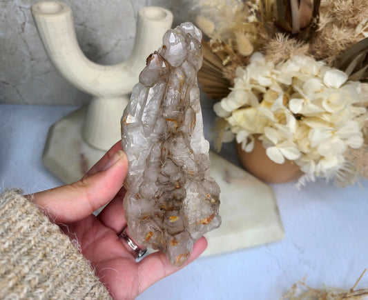 Raw Smoky Elestial Quartz Cluster