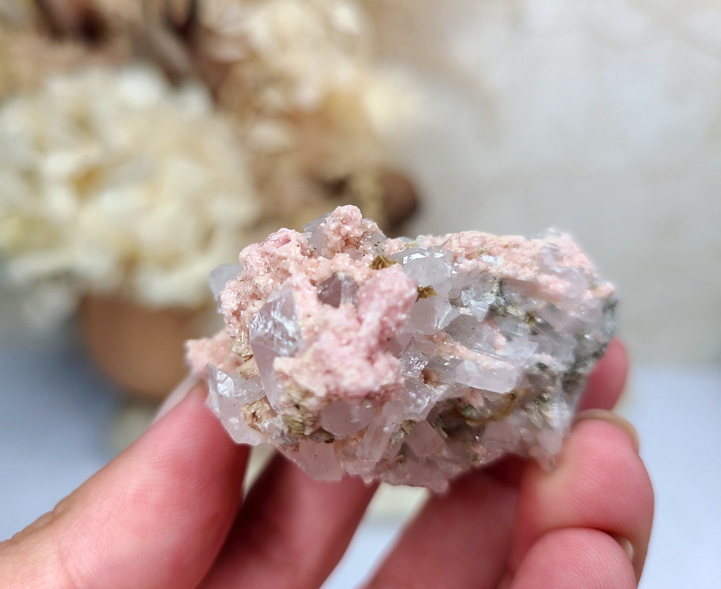 Rare Rhodochrosite, Quartz & Pyrite Specimen 03