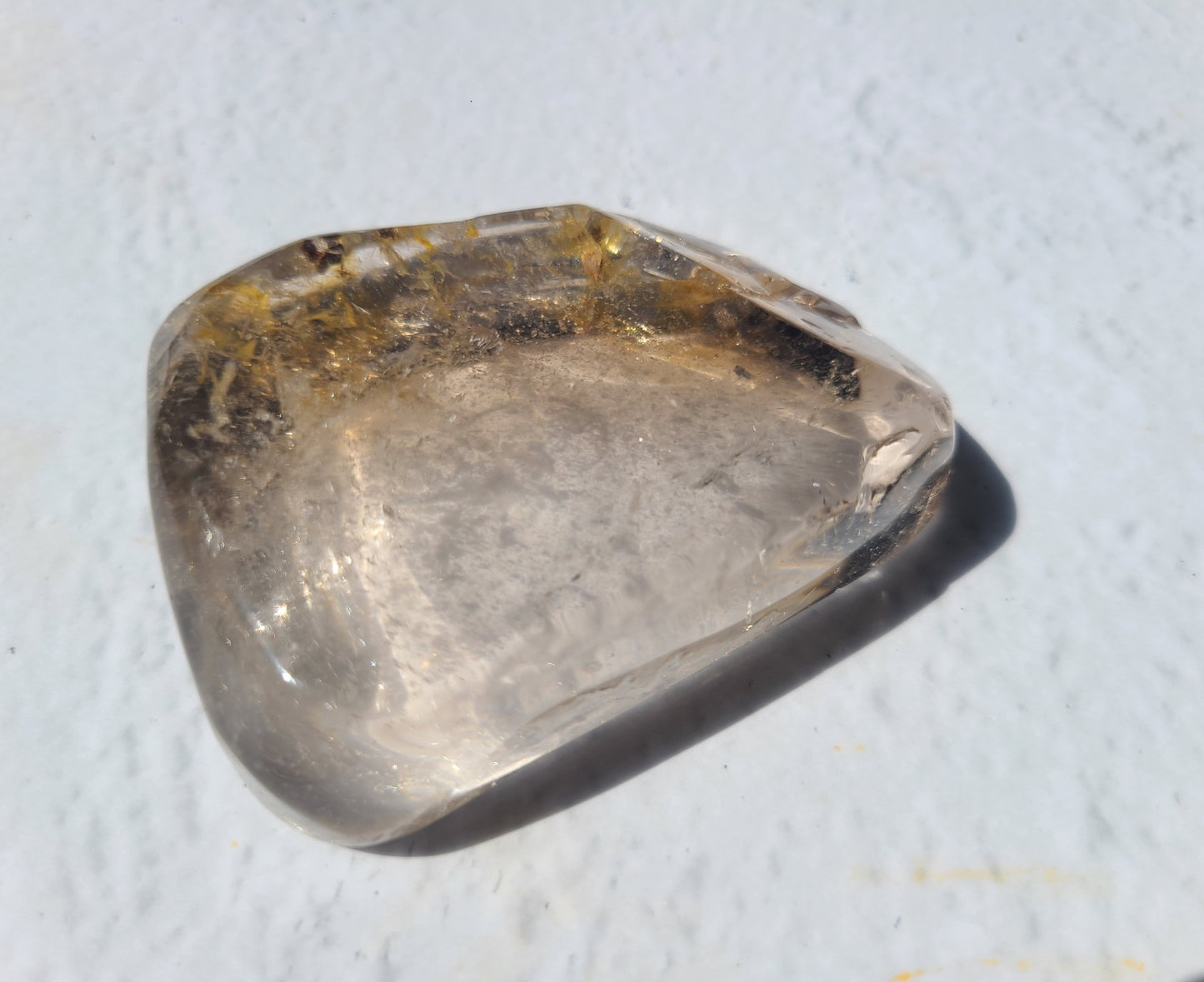 Smoky Quartz Trinket Bowl with Golden Healer 01
