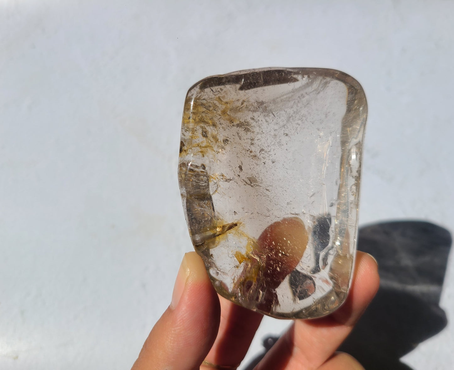 Smoky Quartz Trinket Bowl with Golden Healer 01