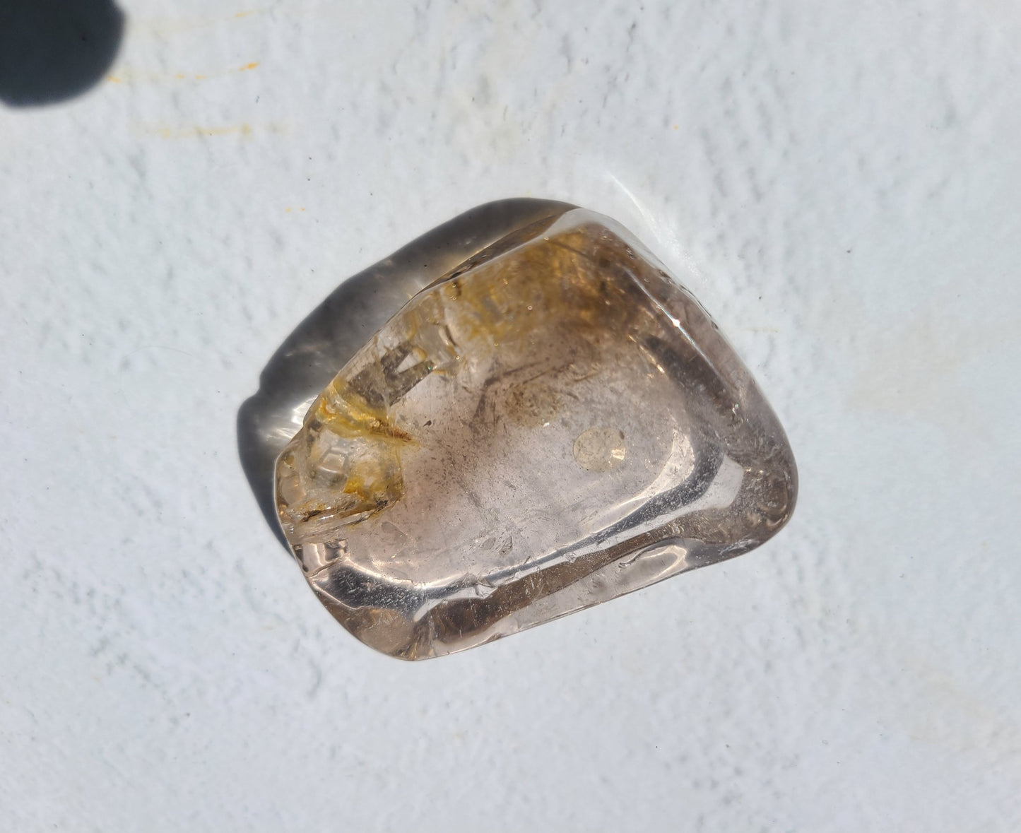Smoky Quartz Trinket Bowl with Golden Healer 01